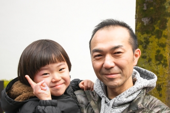 20170316_かわいくピース！なおくんとお父さんのしゅうさん